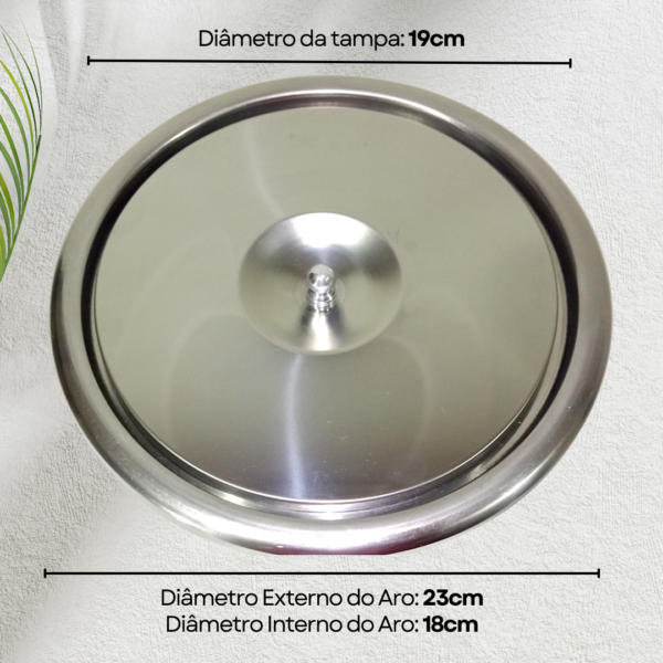 Lixeira de Embutir Pia Gourmet Aço Inox 5L com Balde de Alumínio Escovado - Image 4