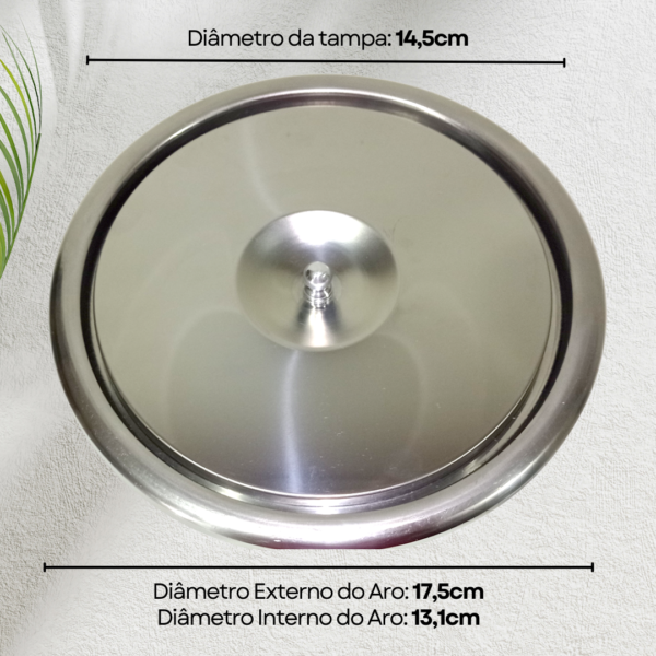 Lixeira de Embutir Pia Gourmet Aço Inox 3 litros - Image 3