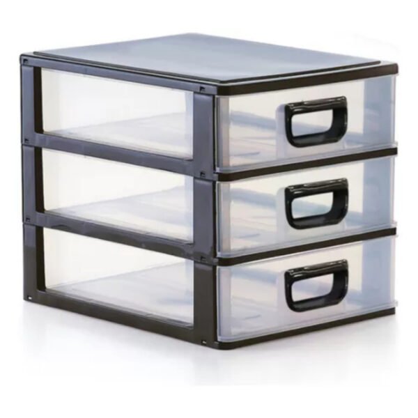 Mini Gaveteiro Organizador Bijouterias, Maquiagem, Linhas, Remédios - 3 Gavetas - 15cm x 14cm x 13cm - Image 4
