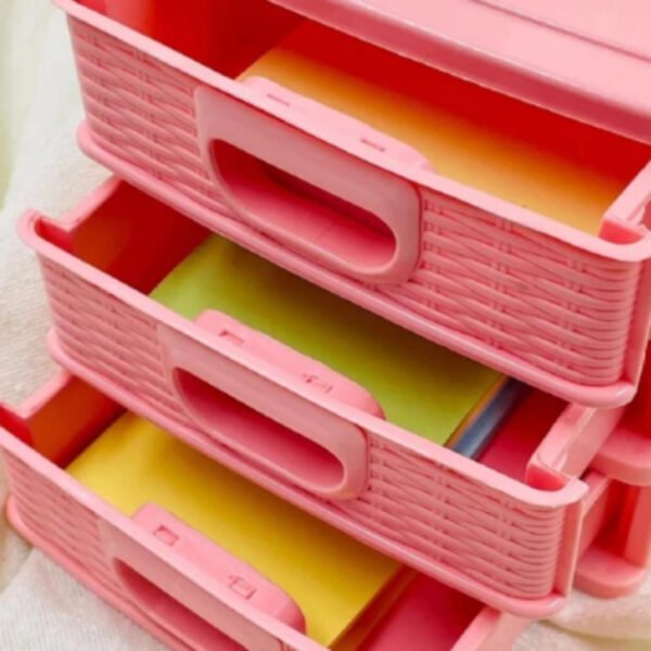Mini Gaveteiro Organizador Bijouterias, Maquiagem, Linhas, Remédios - 3 Gavetas - 15cm x 14cm x 13cm - Image 6